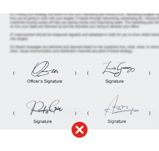 Multiple signatures