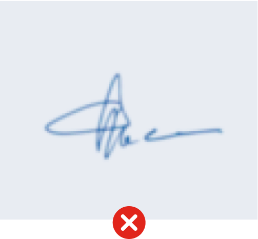 Blurry signature